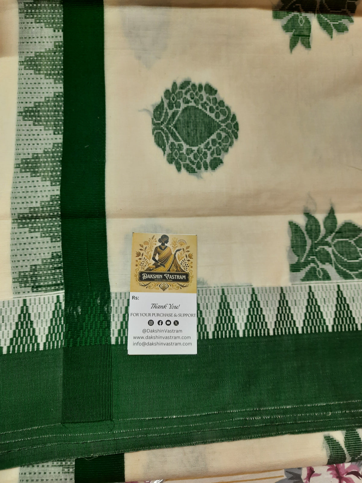 Kasavu Saree | Handcrafted from handloom organic cotton