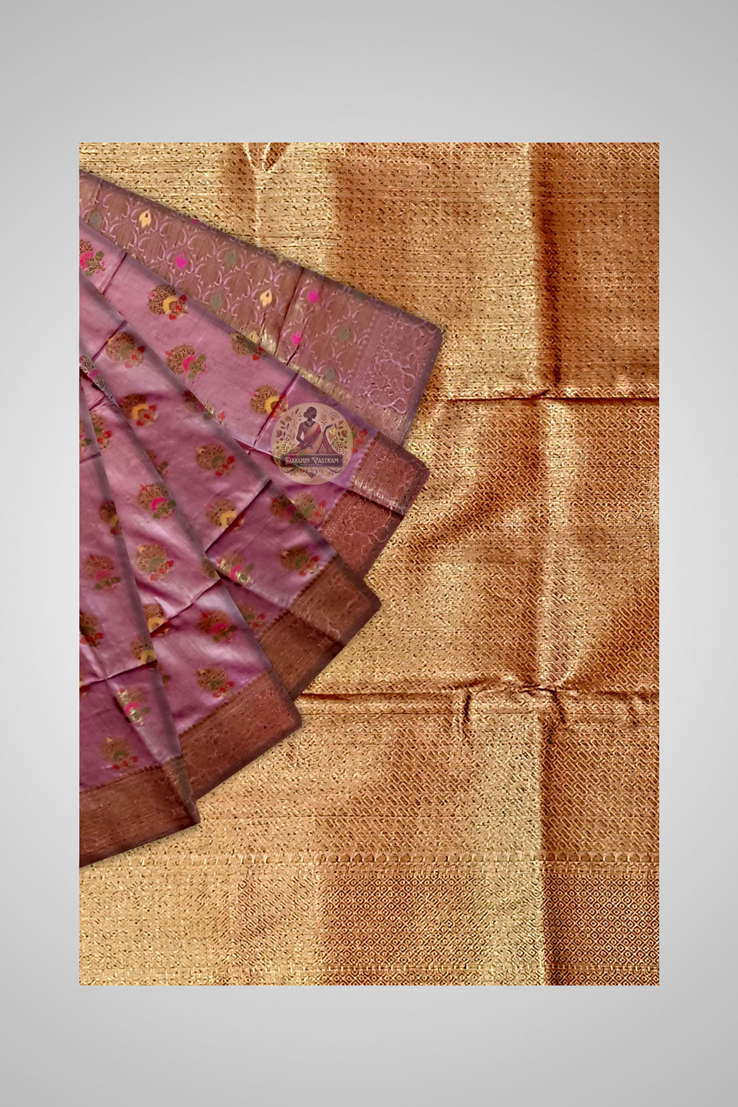 Order Handloom Muga Saree – Close-up of fabric texture