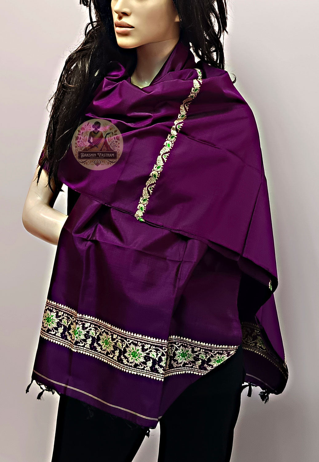 Buy Luxury Silk Stole online – Full look with ethnic attire