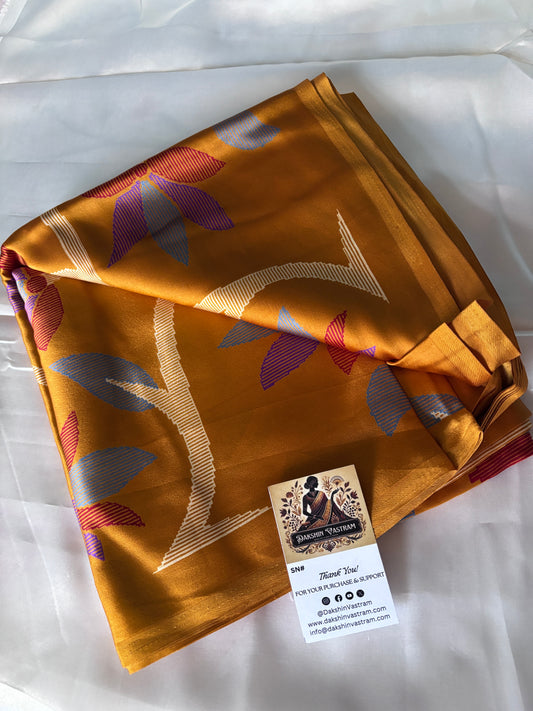 Buy Semi Silk Saree online – Front view showing full drape and fall
