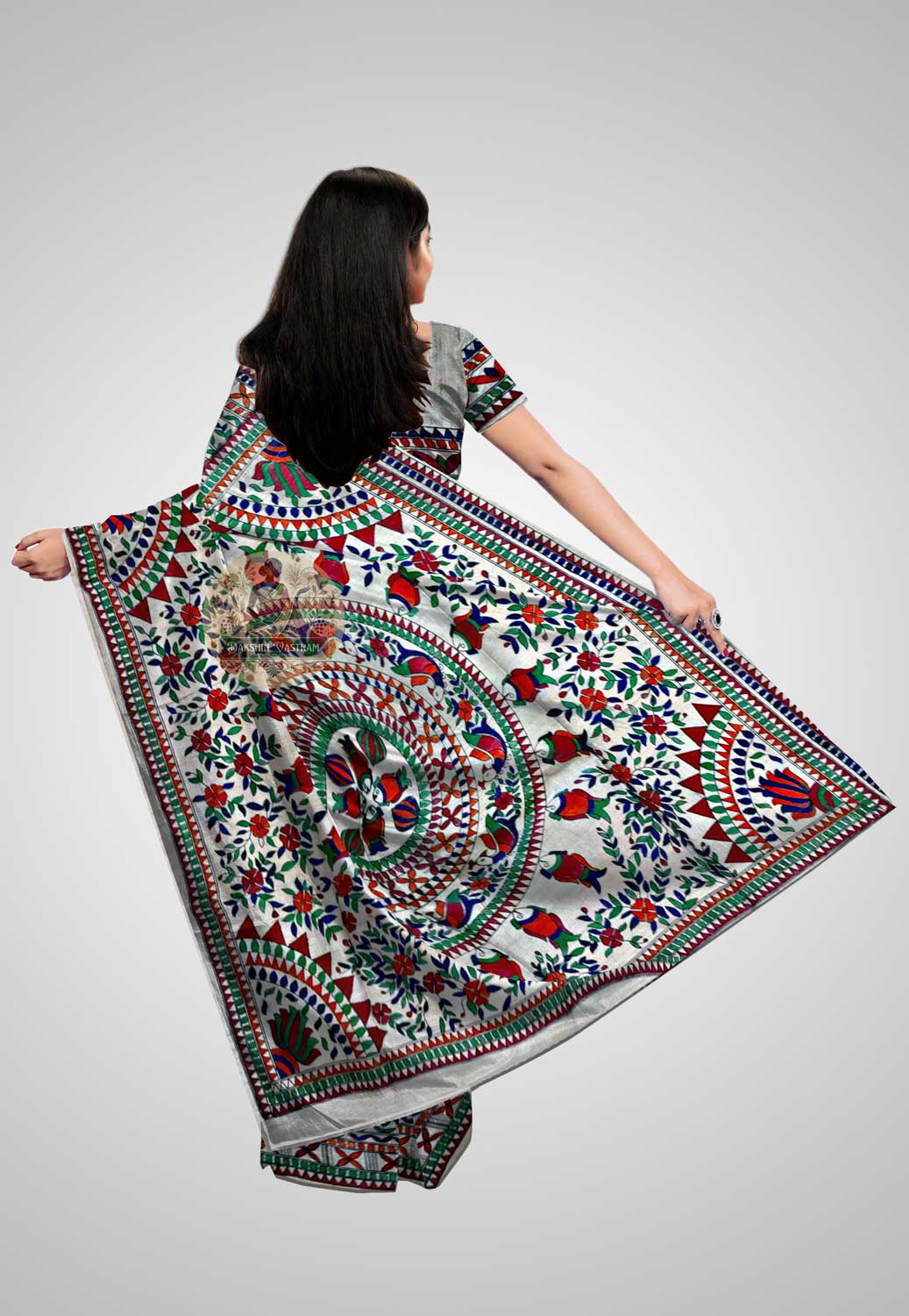 Explore Tussar Sarees Online – Pallu view with natural texture