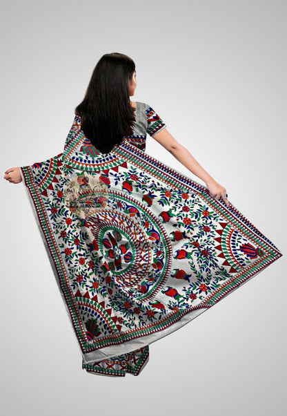 Explore Tussar Sarees Online – Pallu view with natural texture
