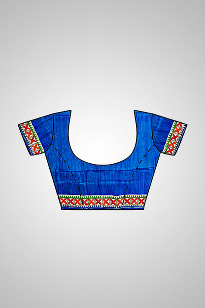 Buy Traditional Silk Saree – Full blouse and saree look