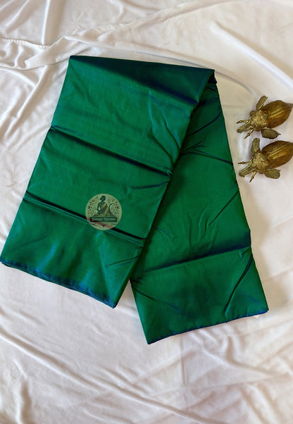 Close-up of premium Bishnupur collector's silk than showing superior weave density, deep lustre and refined selvedge finish