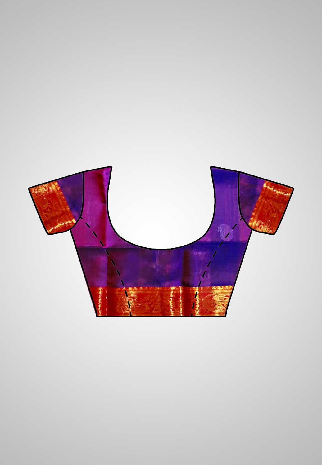 Traditional Indian pure  silk saree in vibrant heritage color