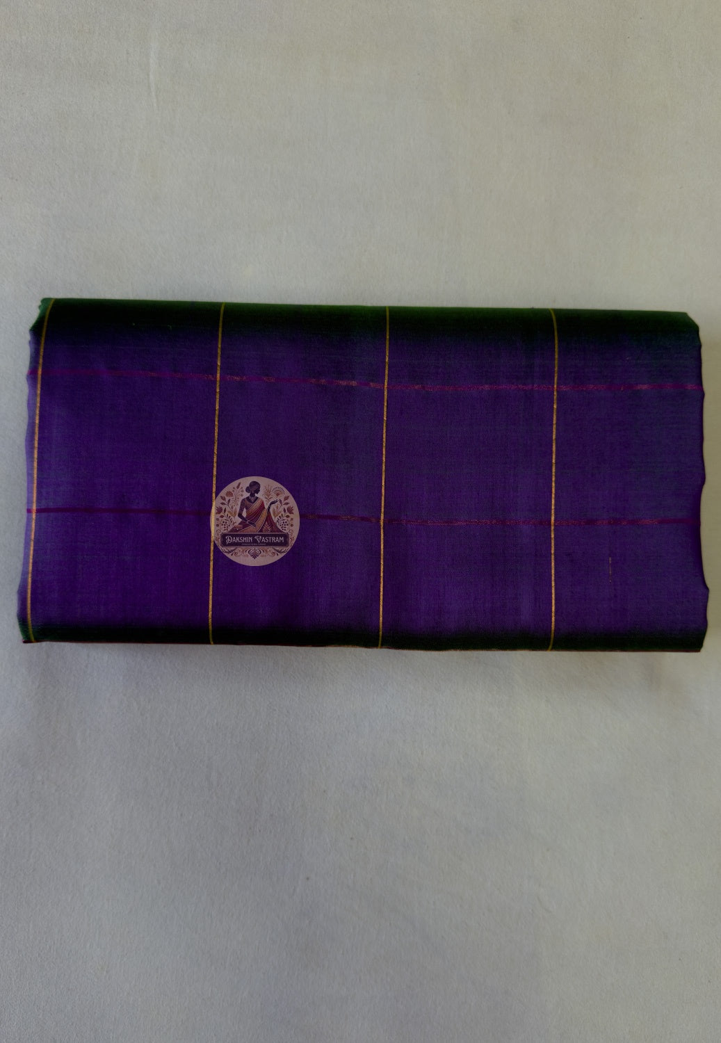 Detail shot of Bishnupur Katan Silk Saree pleats and drape, capturing the heirloom weight and timeless elegance of authentic handwoven pure silk from Bengal