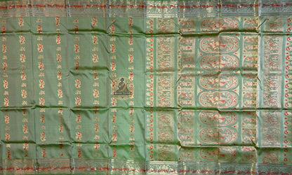 Buy Heritage Swarnachari Saree online – Detailed mythological weaving from Bengal