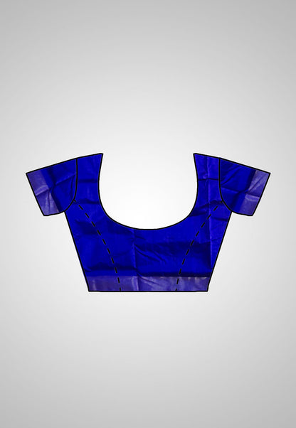 Buy Authentic Silk 4D Saree Online – Saree shown complete with blouse section
