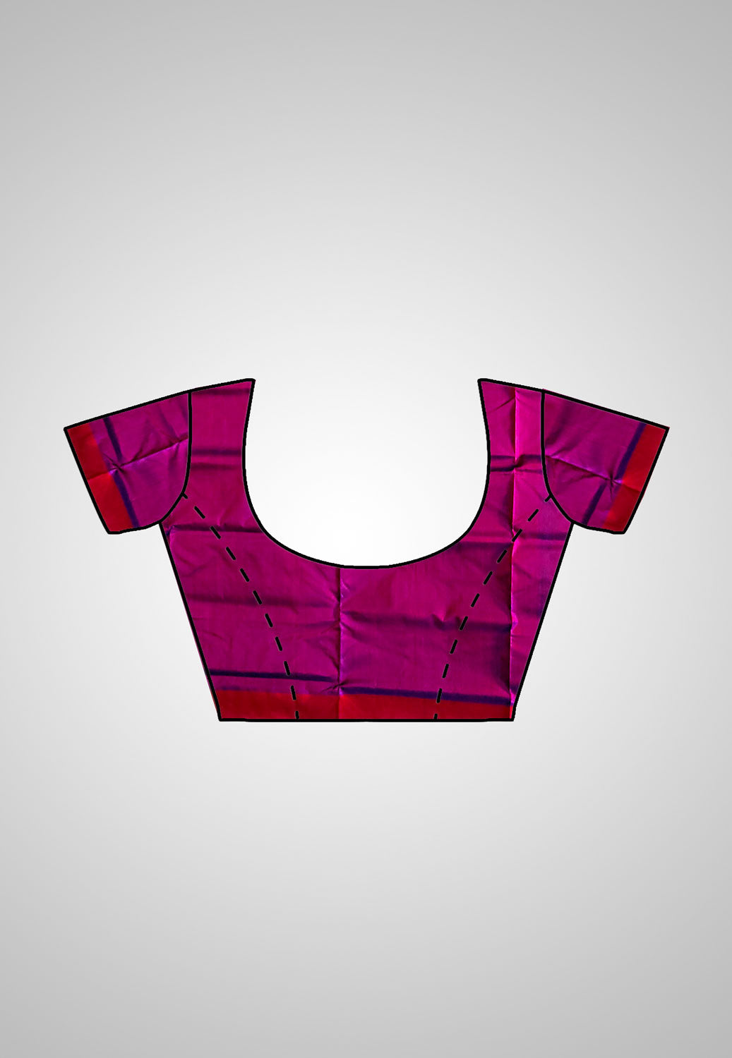 Buy Classic Handloom Kotki Saree – Blouse view paired with silk saree