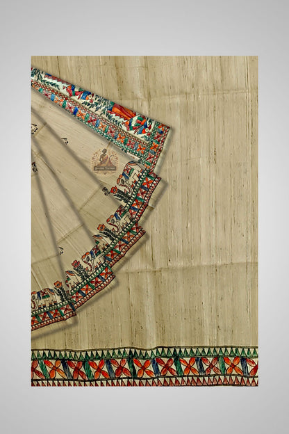Buy Handwoven Silk Saree – Close-up of rich natural finish