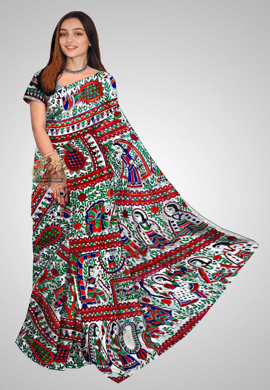 Shop Wild Tussar Saree online – Elegant silk saree front view