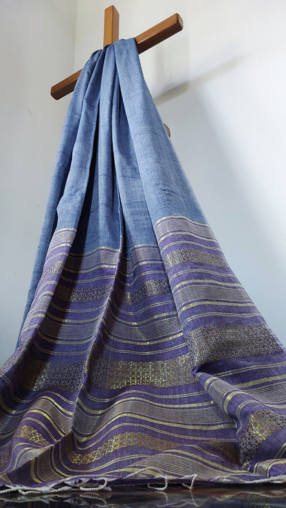 Buy Neerangi Saree online – Neerangi Blue Violet Saree full view