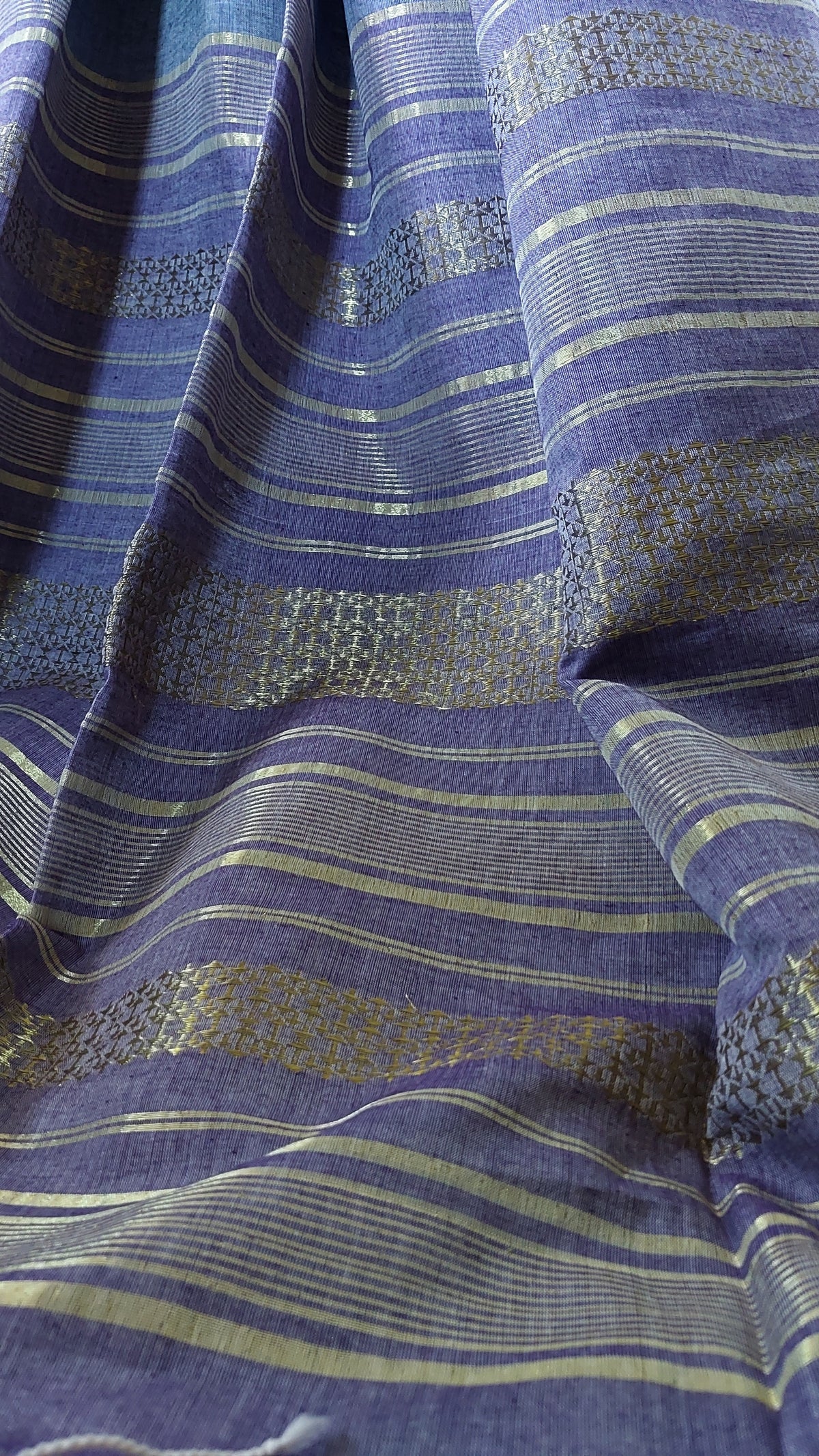 Buy Neerangi Saree online – Neerangi Blue Violet Saree rear view