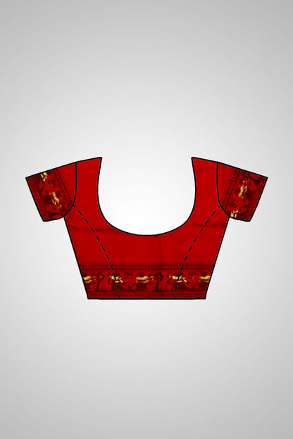 Buy Baluchari Saree online – Saree with matching blouse design view