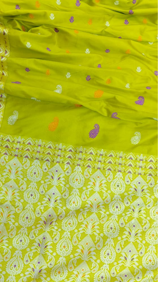 Shop Assam Silk Saree online – side drape showing smooth silk texture