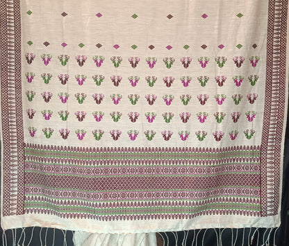 Shop Assam Silk Saree online – Side view showing Eri woven border