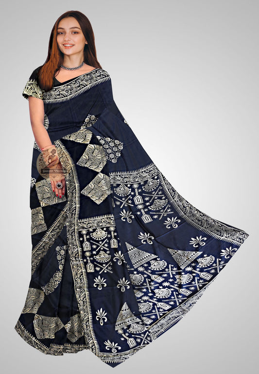 Shop Indian Pure Silk Saree – Graceful front look of the saree