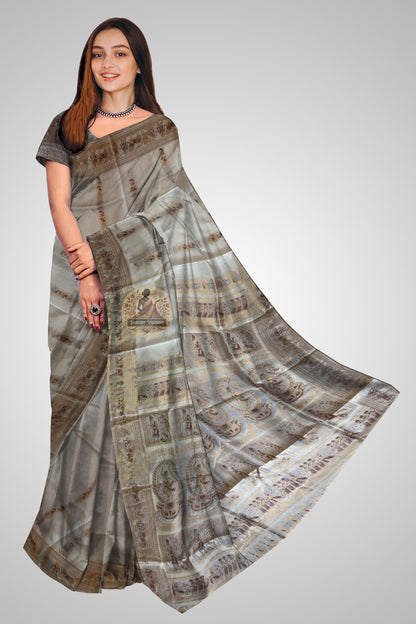 Swarnachari Pure Silk Saree for everyday elegance – lightweight handloom gold weave, delivered to Mumbai and Delhi