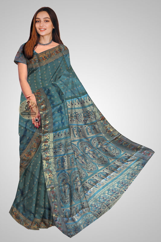 Buy Swarnachari Saree online – Front view of pure Mulberry silk sare