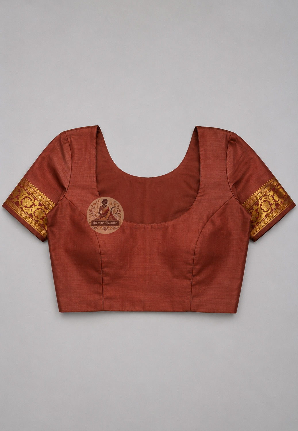Matching blouse of Bishnupuri pure katan silk saree – dense handwoven Bengal katan silk with traditional woven cultural motif detailing, premium women's ethnic wear for celebrations