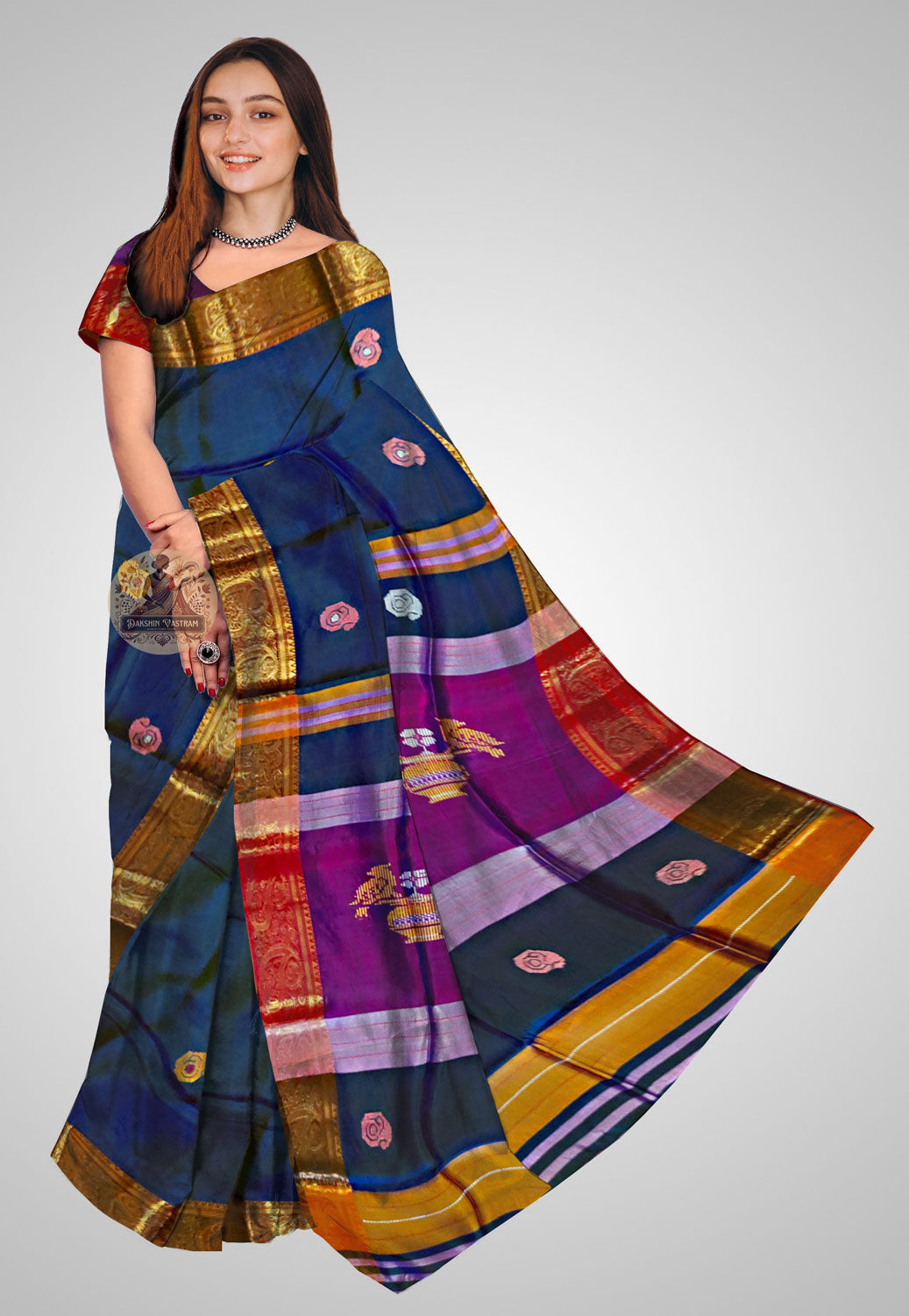 Pure silk saree with classic sheen