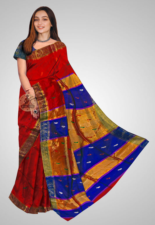 Authentic Pure Silk Saree front display – Heritage elegance for global buyers
