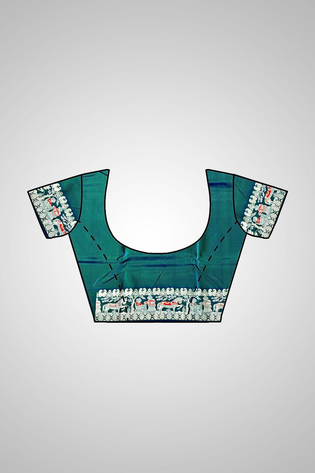 Buy Baluchari Silk Saree online – Handloom Baluchari Saree blouse view