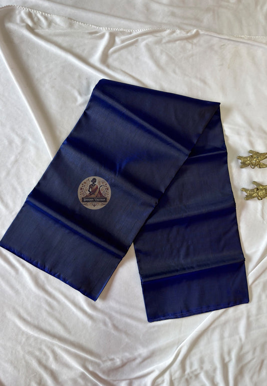 Six-yard Bishnupur silk than saree with natural sheen – handloom weave from West Bengal