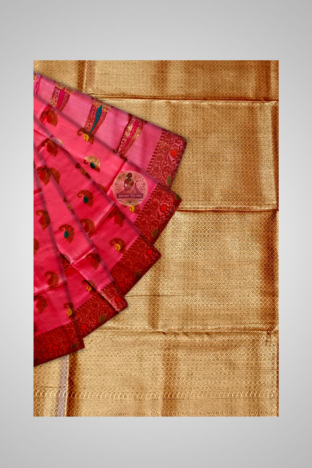 Order Royal Muga Saree – Close-up of traditional weaving details