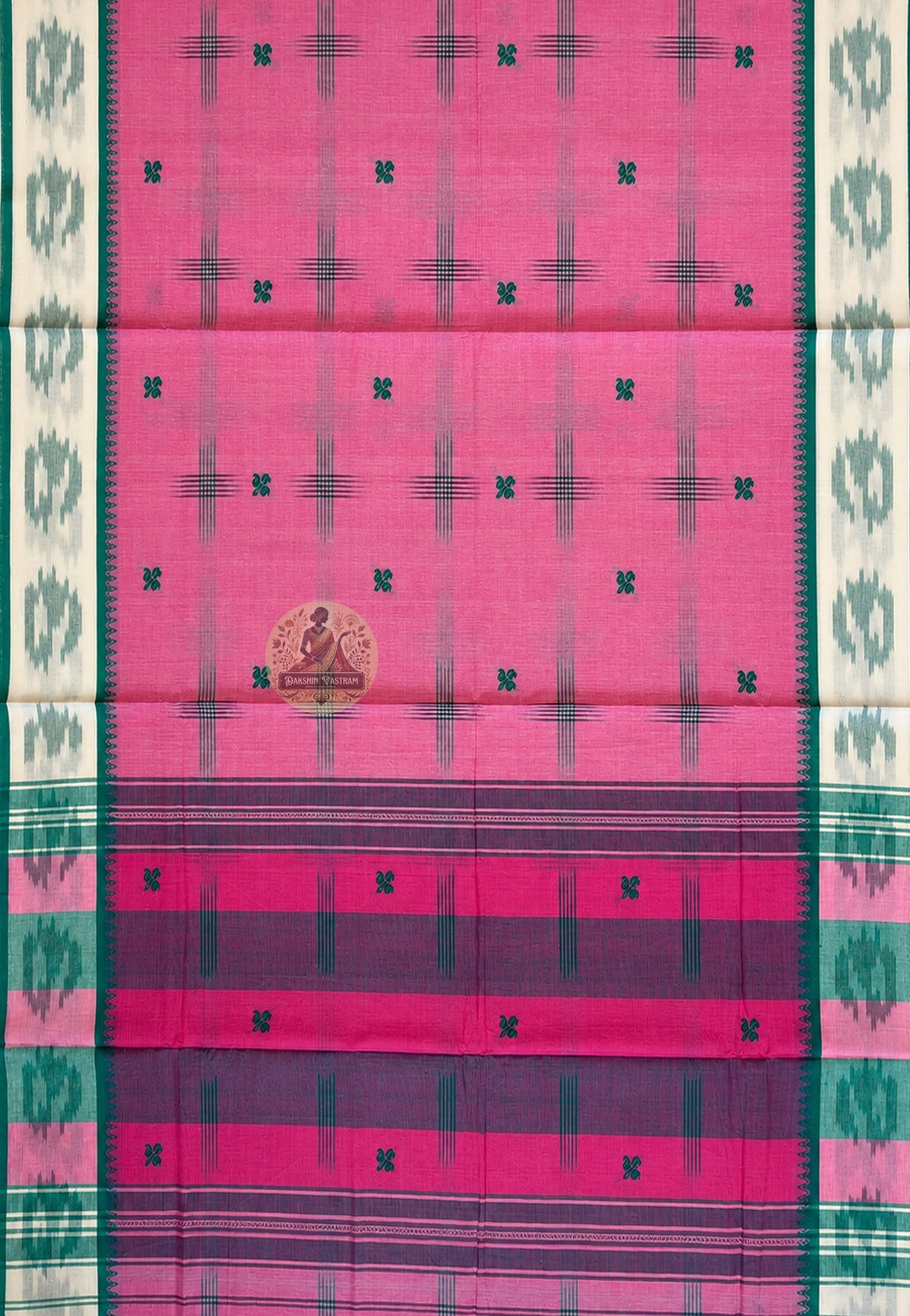 Close-up of pure cotton handloom weave showing fine natural texture and breathable craftsmanship, designed for the young Indian woman rediscovering the saree