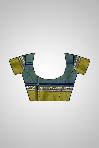 Buy Pure Silk Saree with Zari Border – Saree and blouse complete look
