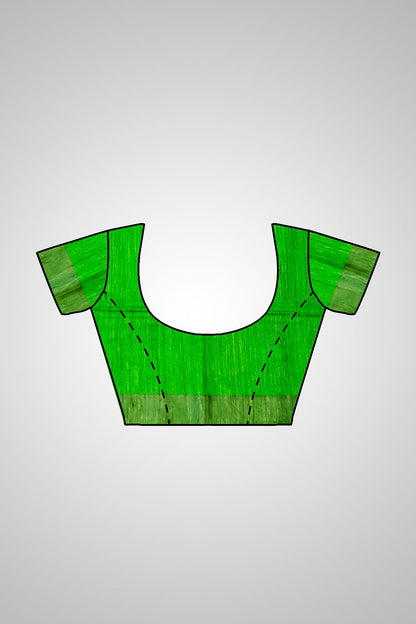 Buy Raw Silk Saree online – Saree and blouse layout in frame