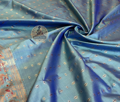 Shop Pure Silk Saree – Texture and Mulberry silk detailing focus