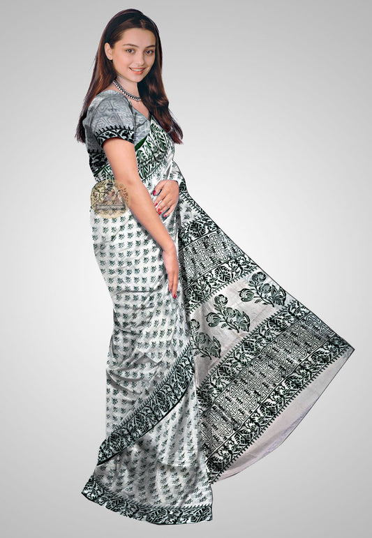 Order Traditional Silk Saree – Side silhouette of luxury drape