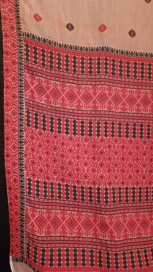 Buy Assam Silk Saree online – Front view of Raw silk saree
