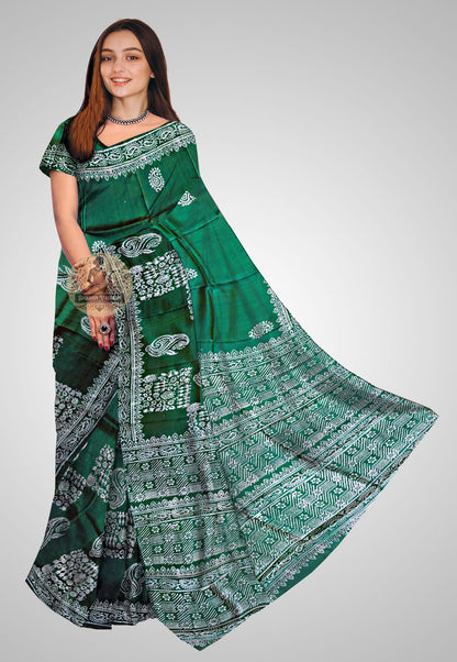View of traditional silk saree – full front angle