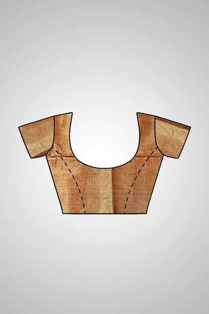 Shop Assam Muga Saree – Styled with matching blouse piece