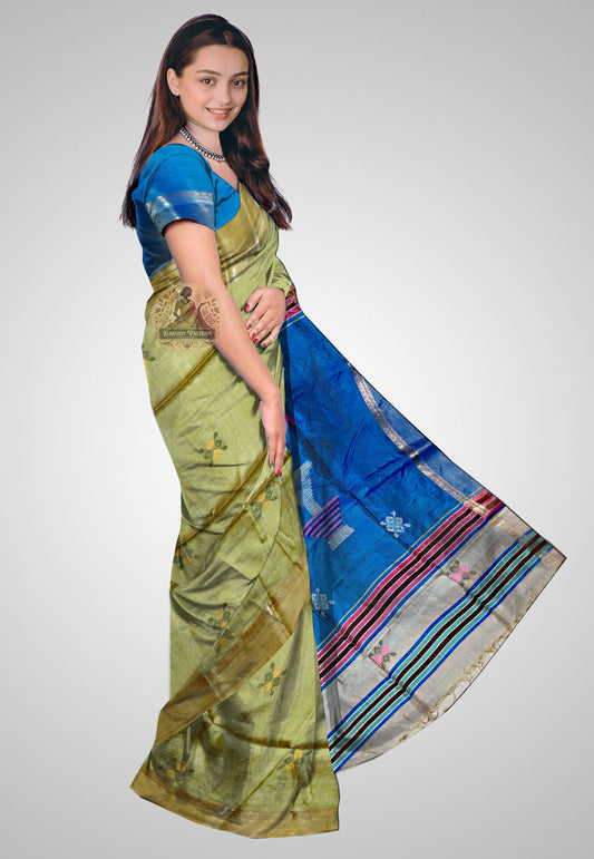 Order Pure Silk Saree Online – Side look highlighting artisan borders