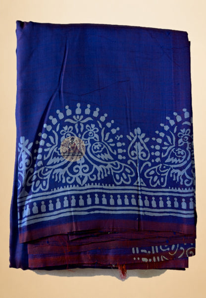 Bishnupur Pure Katan Silk Saree full view – authentic handwoven Bengal heritage Katan silk for Diwali, Eid and milestone celebrations across USA, India, UK and EU | Dakshin Vastram