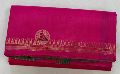 Full view of Bishnupur Pure Katan Silk Saree by Dakshin Vastram — made by hand and meant to be felt, handwoven in Bishnupur Bengal for weddings, Durga Puja and cultural celebrations across UK, USA, EU and India