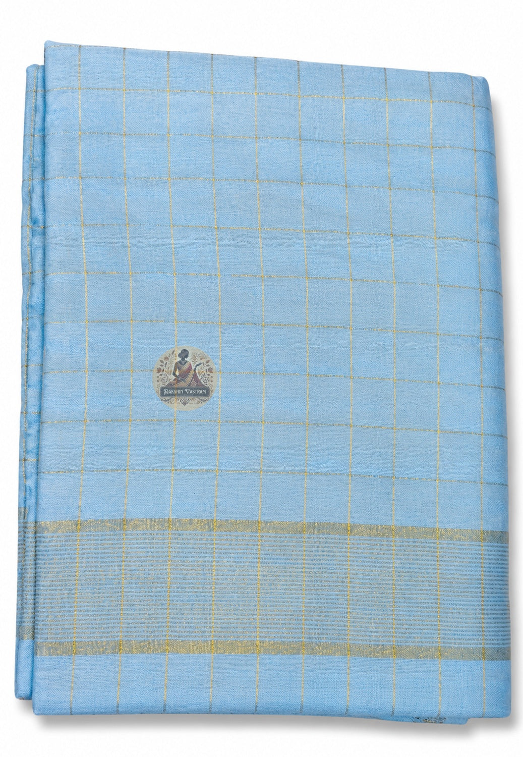 Zari border close-up of pure cotton saree sold without blouse piece, perfect for pairing with silk or brocade blouse fabric