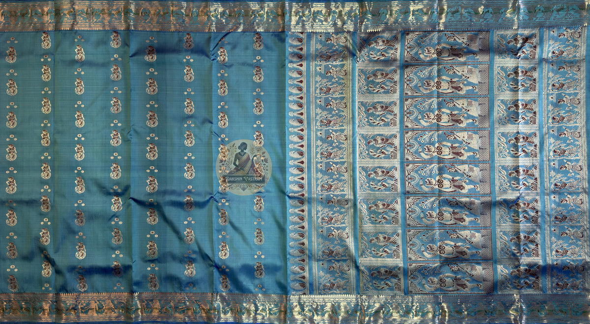 Shop Swarnachari Mulberry Saree online – Full saree flat display