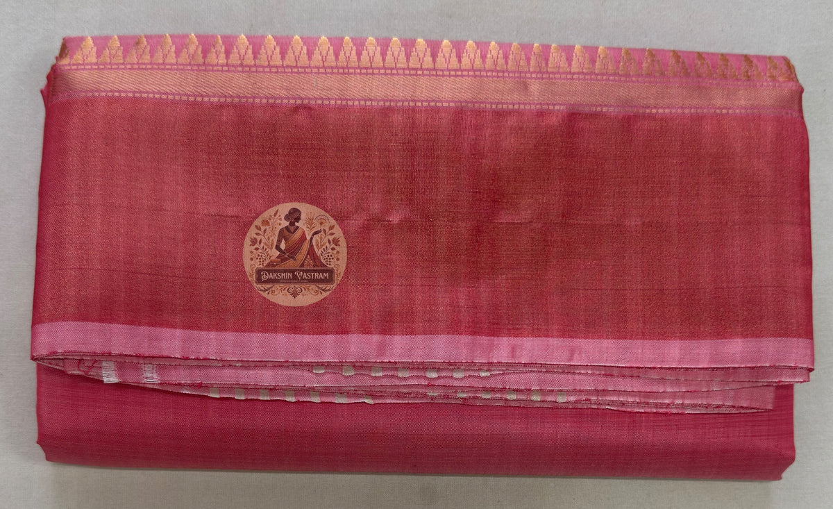 Unstitched blouse piece of Bishnupur pure silk saree with matching woven motif – traditional Indian bridal wear