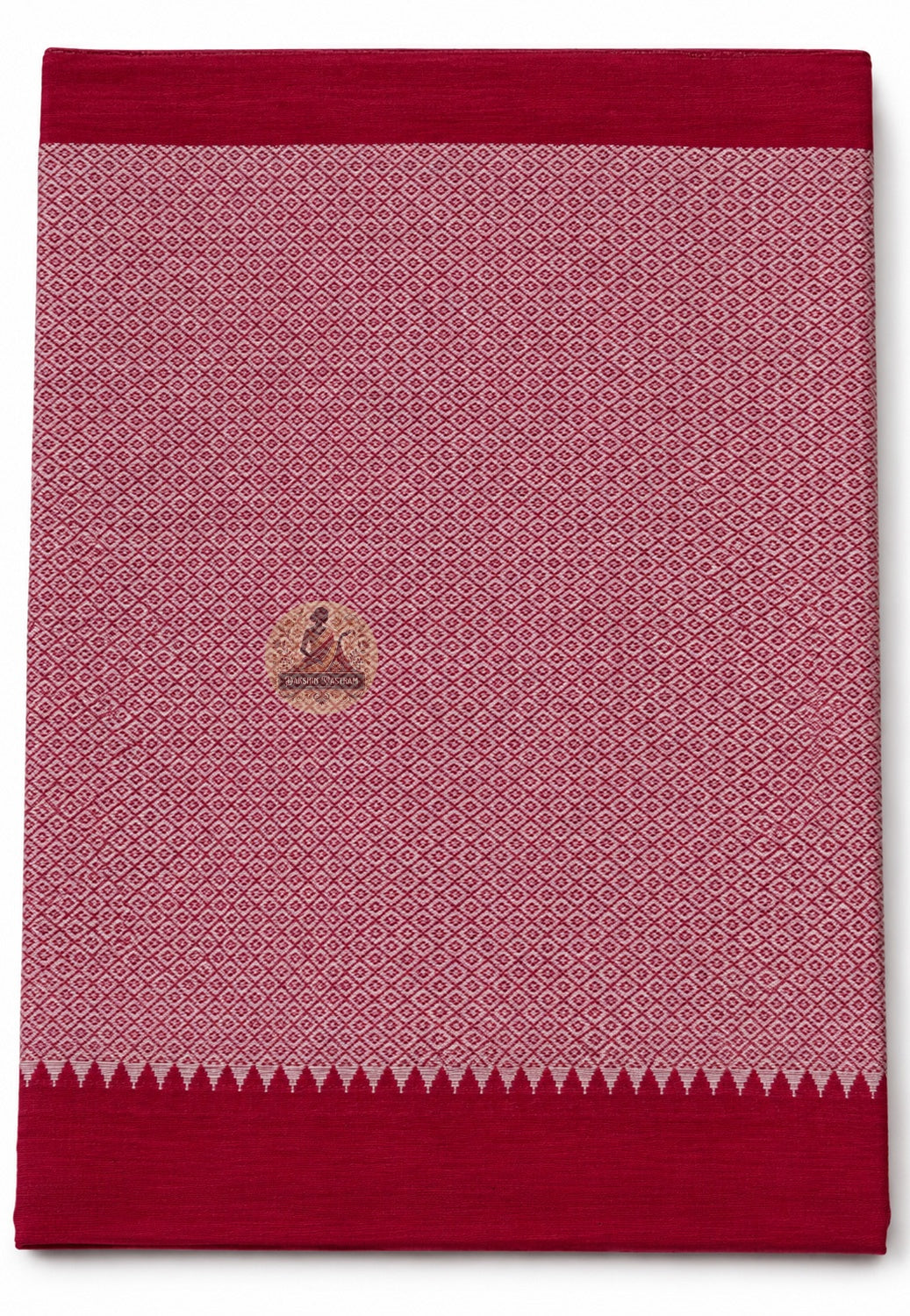 Close-up of all-season pure cotton handloom weave showing fine natural texture, breathable construction, and traditional craftsmanship