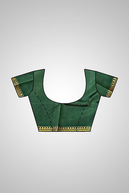 Buy Pure Silk Zari Saree – Full saree with stitched blouse ensemble