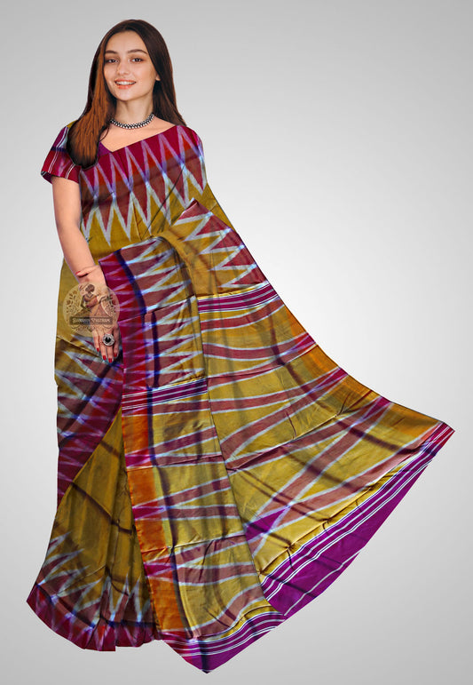 Discover Pure Silk Kotki Saree online – Traditional weave shown in front pose