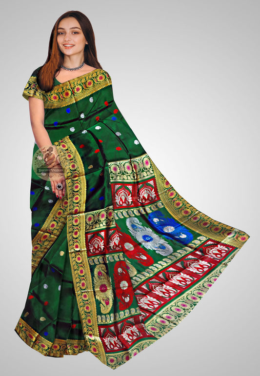 Buy Baluchari Silk Saree online – Exquisite Handloom Baluchari front view