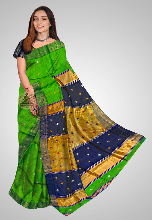 Global Pure Silk Saree front display – Handcrafted tradition from India