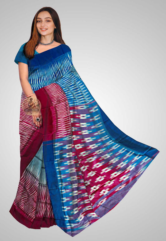 Buy Pure Silk Saree online – Traditional handloom saree front view