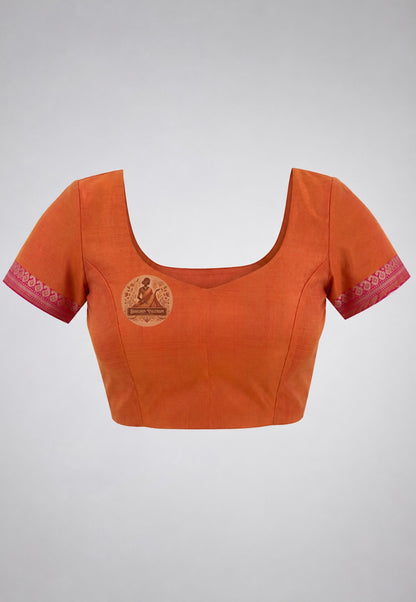 Matching blouse piece included with Bishnupur Katan Silk Saree handloom heritage town weave Bengal West Bengal